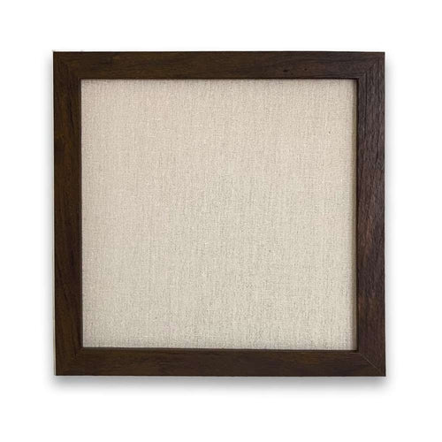 Framed Linen Picture - Walnut