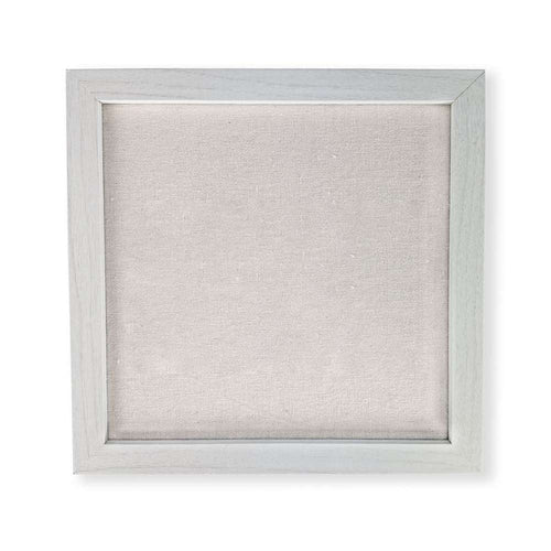 Framed Linen Picture - White