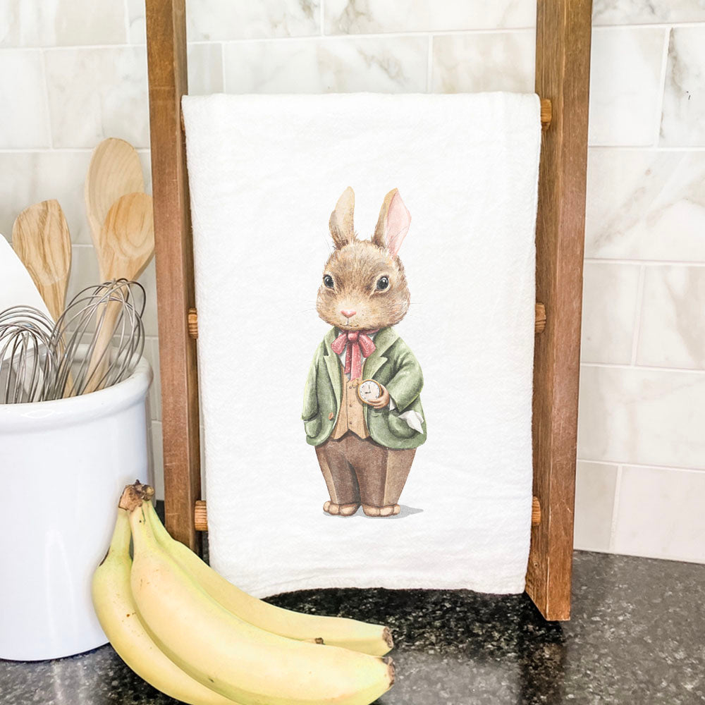 Tea Towel - Whimsical Mr Rabbit