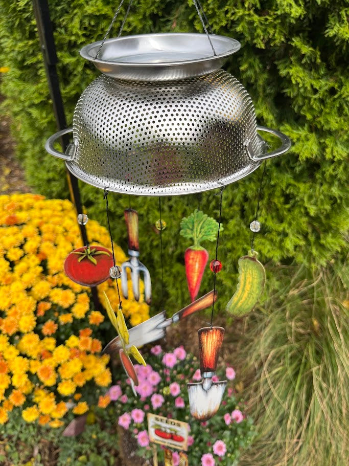 Whimsical Art Windchime - Veggie Garden