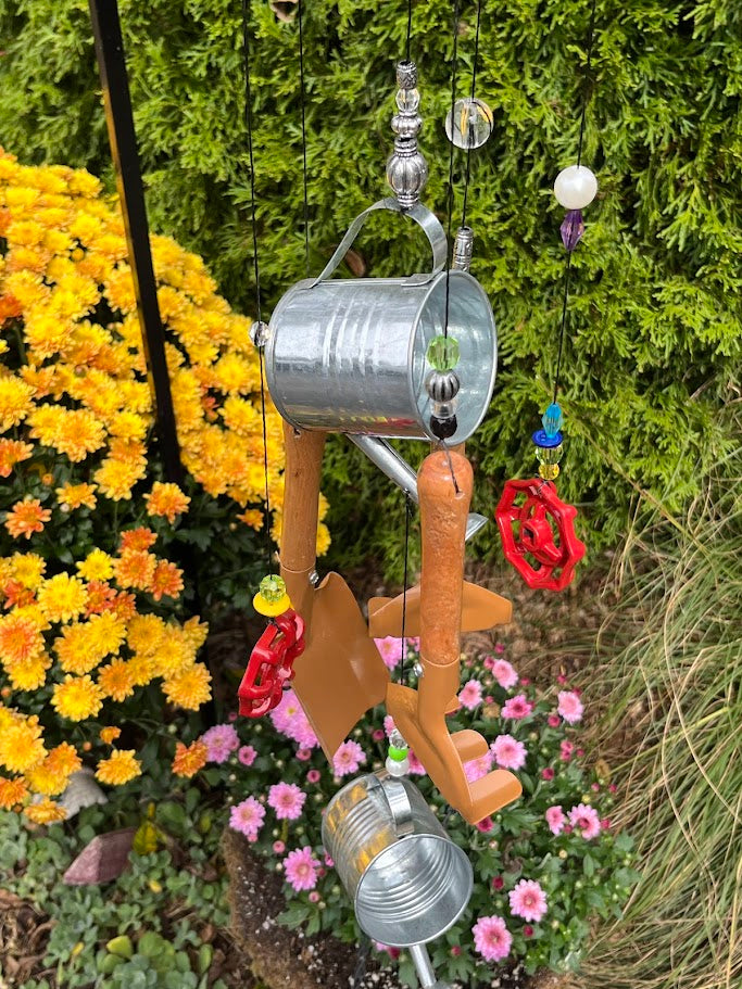 Whimsical Art Windchime - Garden LOVE