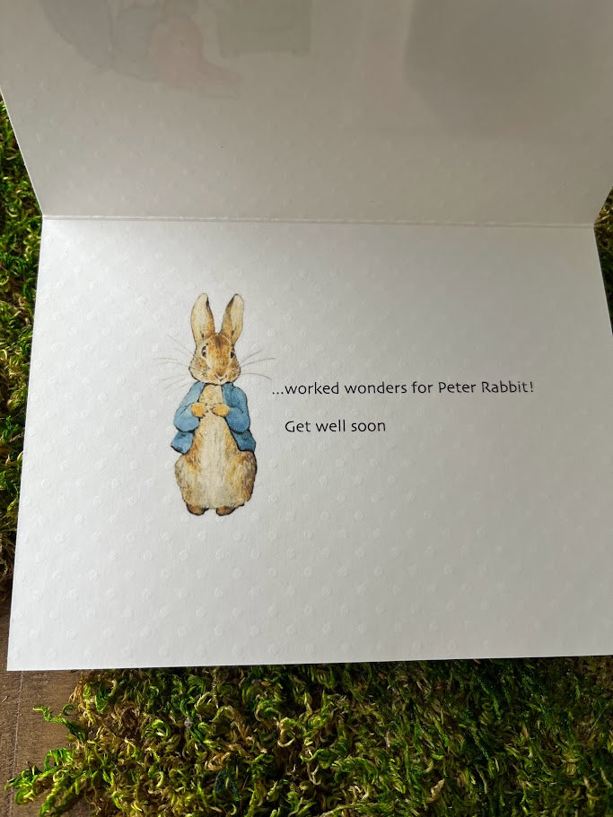 Handmade Get Well Greeting Card - Beatrix Potter TEA