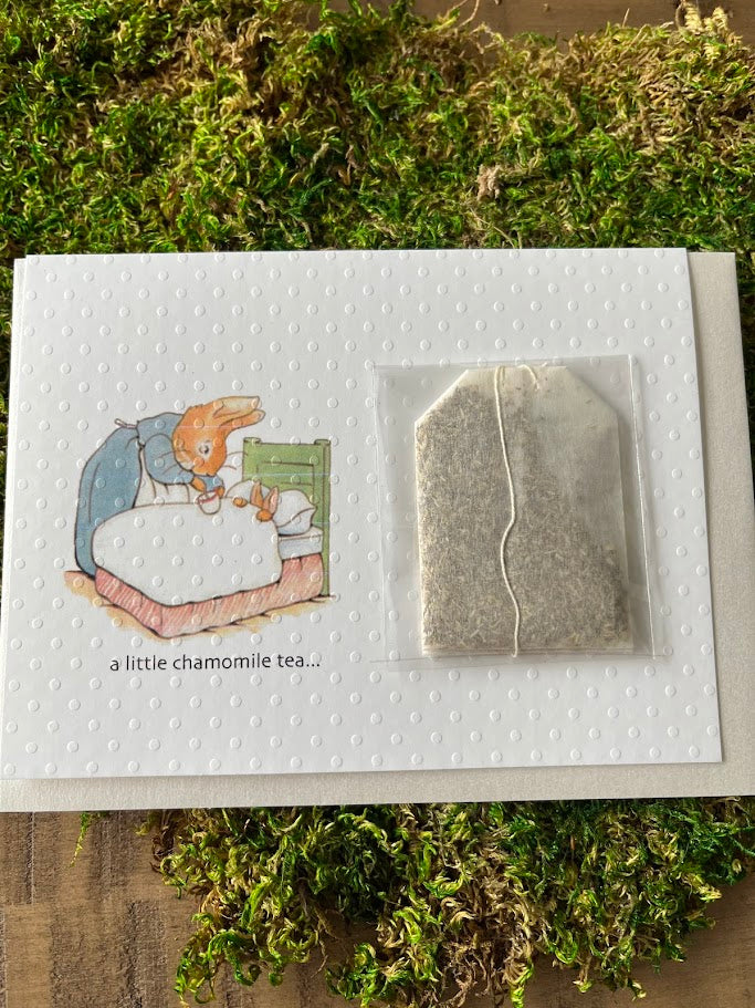 Handmade Get Well Greeting Card - Beatrix Potter TEA