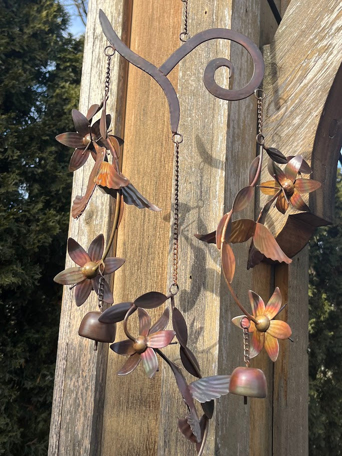 Hummingbird Haven Metal Art Windchime