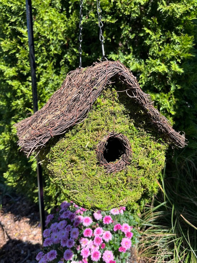 LOFT - Natural MOSS & Stick Birdhouse