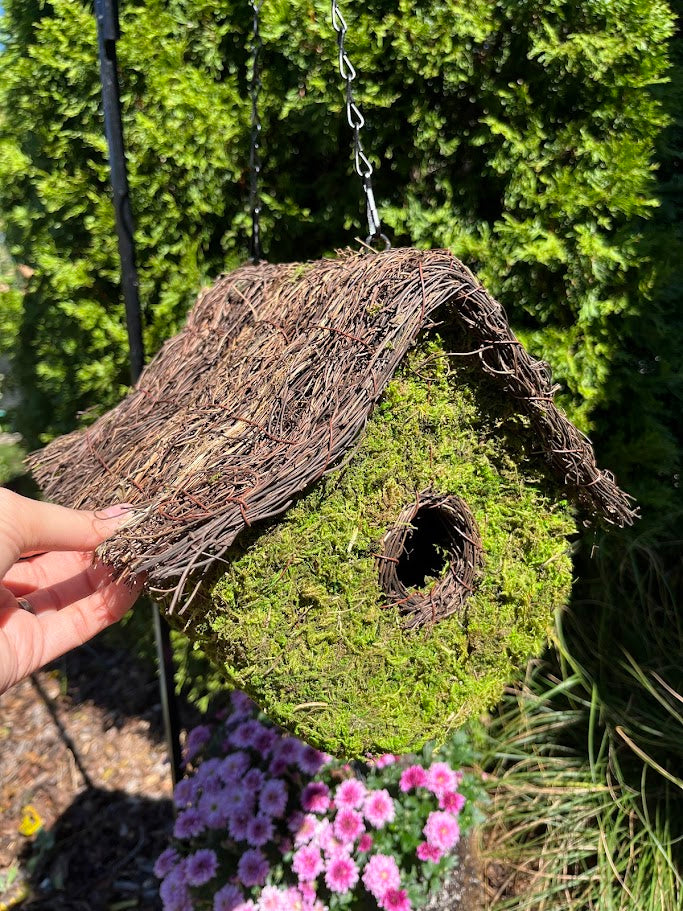 LOFT - Natural MOSS & Stick Birdhouse