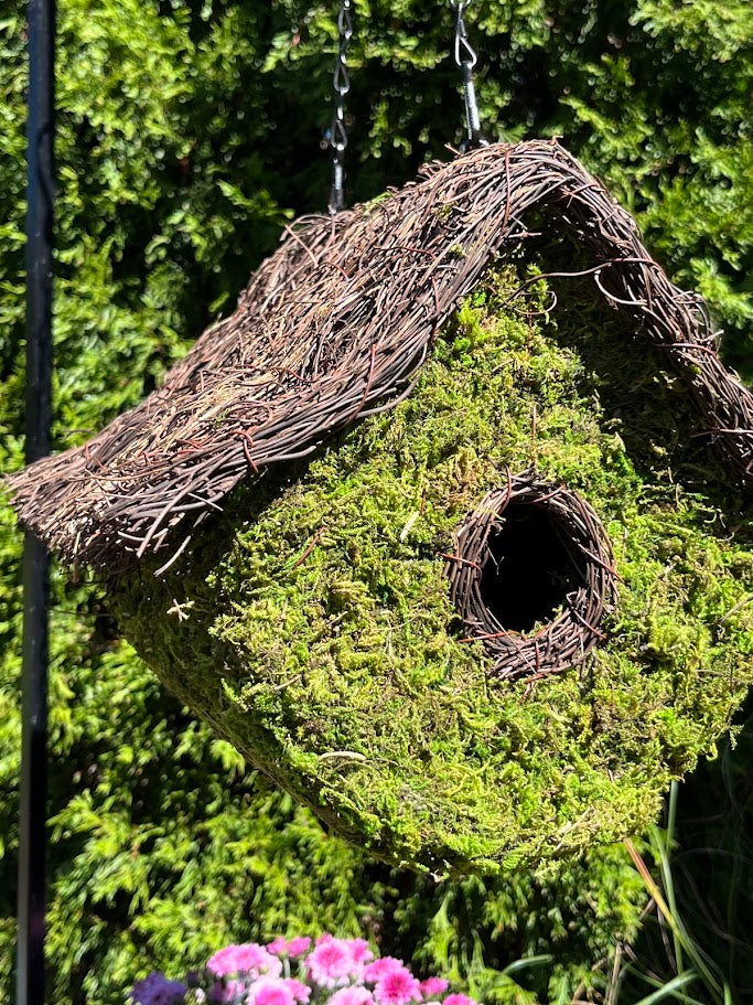 LOFT - Natural MOSS & Stick Birdhouse