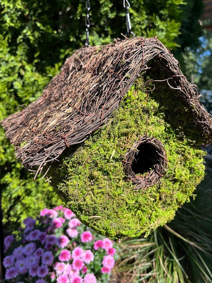 LOFT - Natural MOSS & Stick Birdhouse