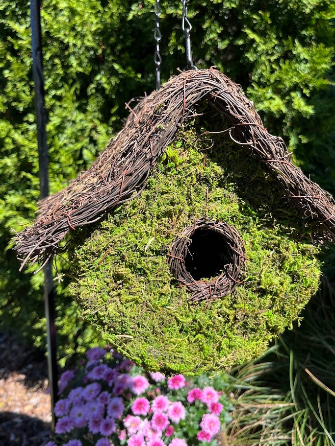 LOFT - Natural MOSS & Stick Birdhouse