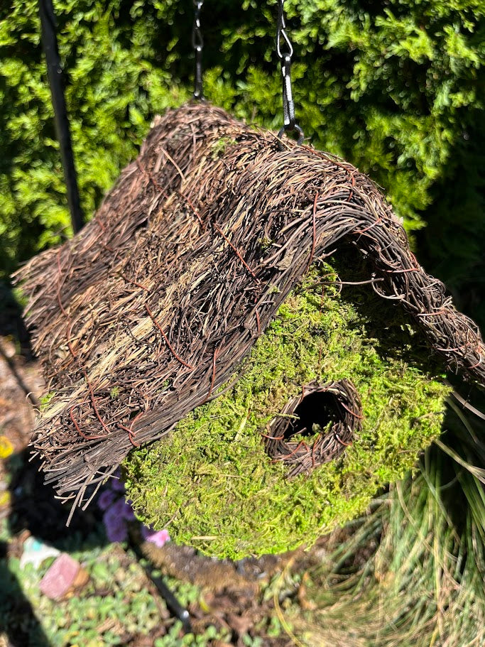 LOFT - Natural MOSS & Stick Birdhouse