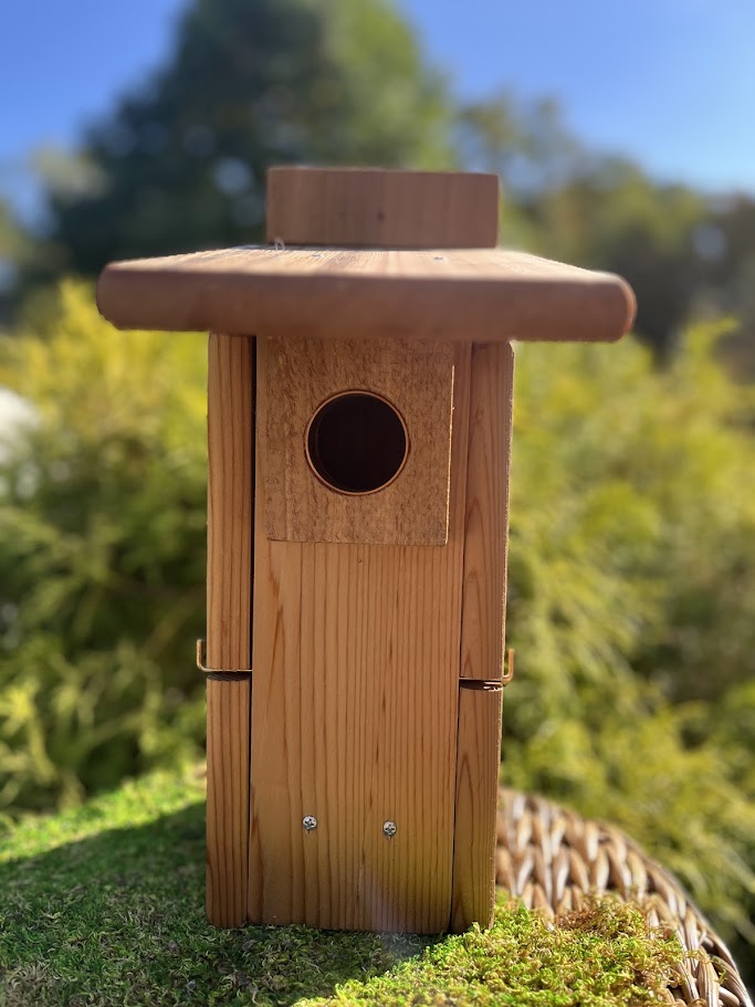 Birdhouse "Marigold" - Wood Nesting Box - Sneak-A-Peek Window