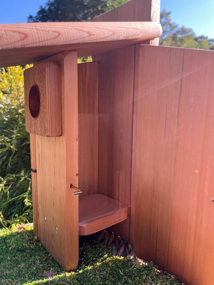 Birdhouse "Marigold" - Wood Nesting Box - Sneak-A-Peek Window