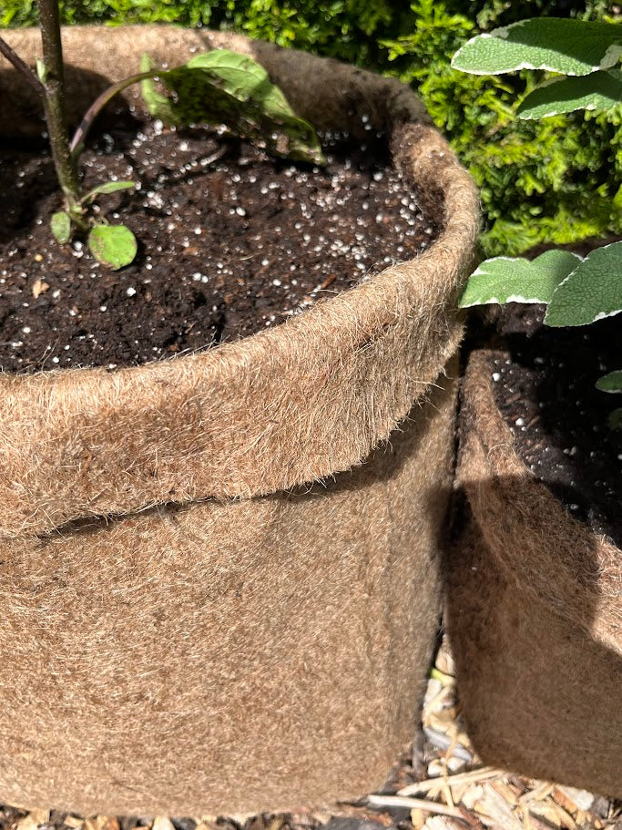 Plastic Free Fabric Hemp Planters