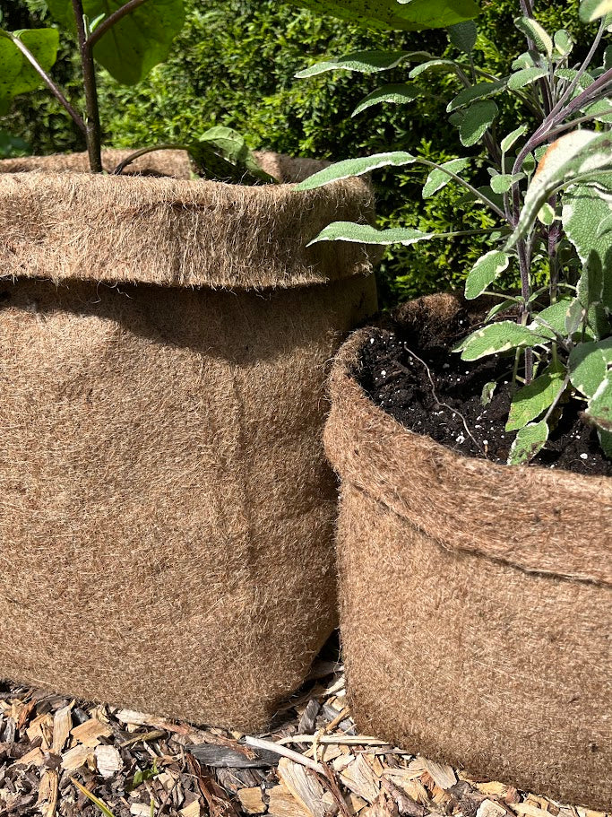 Plastic Free Fabric Hemp Planters