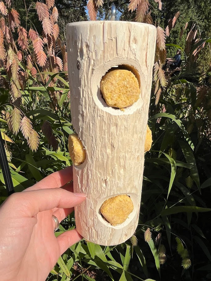 Wood Suet Birdfeeder 