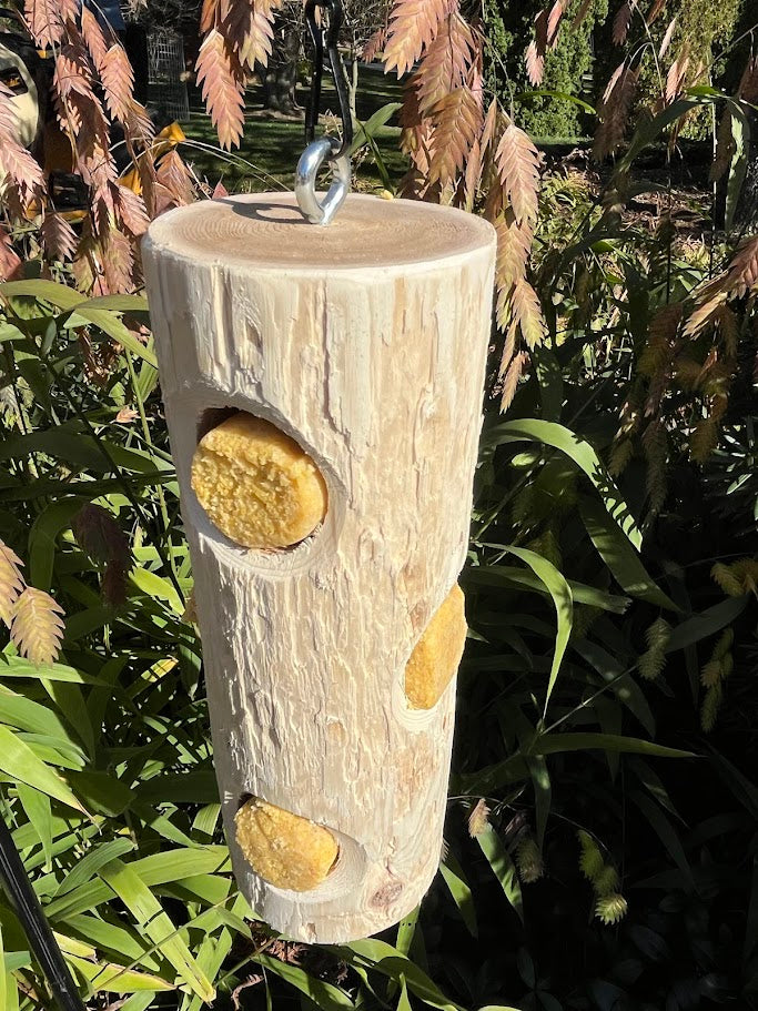 Wood Suet Birdfeeder 