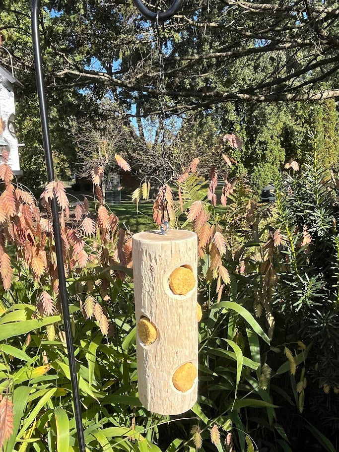 Wood Suet Birdfeeder 